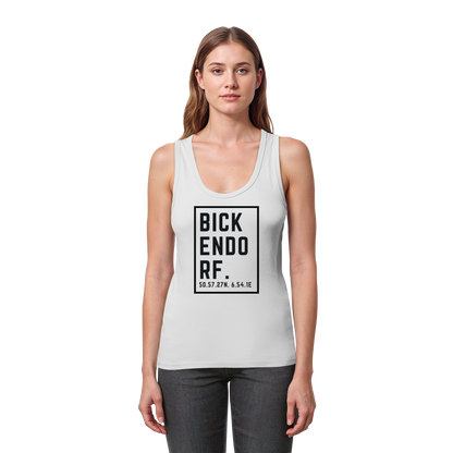 Bickendorf Koordinaten (großer Druck auf der Brust) - Womens Organic Fitted Tank Top